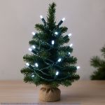 20 Light Non Connectable Pure White LED Mini Lights Green Wire